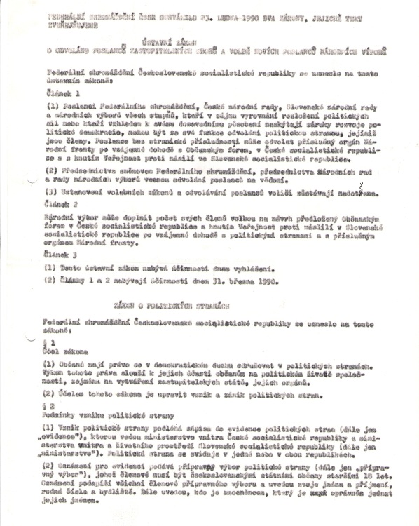 ÚZ-odvolání poslanců -1 ;Dokumenty OF Trutnov